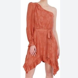 BCBGMaxAzria Joanne One Shoulder Evening Mini Dress. Size 10